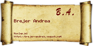 Brejer Andrea névjegykártya
