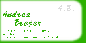 andrea brejer business card